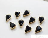 Peach Heart Copper Plated Zircon Pendant for DIY Accessories