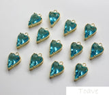 Peach Heart Copper Plated Zircon Pendant for DIY Accessories
