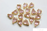 Peach Heart Copper Plated Zircon Pendant for DIY Accessories