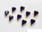 Peach Heart Copper Plated Zircon Pendant for DIY Accessories