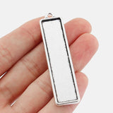 5pcs Rectangle Double Sided Pendant Tray for DIY Jewelry Making