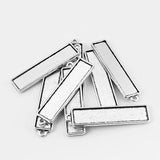 5pcs Rectangle Double Sided Pendant Tray for DIY Jewelry Making