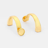 3pcs Half Cuff Hook Clasp 12mm Blank Tray Clasp For 5mm Round Leather Cord Brace