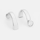 3pcs Half Cuff Hook Clasp 12mm Blank Tray Clasp For 5mm Round Leather Cord Brace