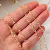 2M 18K Heart Charm Chain for DIY Choker Necklace