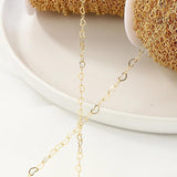 2M 18K Heart Charm Chain for DIY Choker Necklace