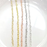 2M 18K Heart Charm Chain for DIY Choker Necklace
