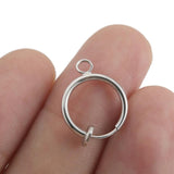 6pcs Stainless Steel Round Earrings Hoops Lever Earring Hooks Findings Making