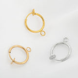 6pcs Stainless Steel Round Earrings Hoops Lever Earring Hooks Findings Making