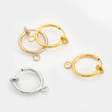 6pcs Stainless Steel Round Earrings Hoops Lever Earring Hooks Findings Making