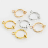 6pcs Stainless Steel Round Earrings Hoops Lever Earring Hooks Findings Making