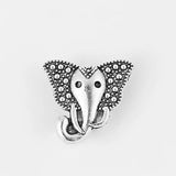 10Pcs Tibetan Silver Elephant Slider Beads For DIY 11mm Leather Jewelry