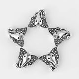 10Pcs Tibetan Silver Elephant Slider Beads For DIY 11mm Leather Jewelry