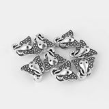 10Pcs Tibetan Silver Elephant Slider Beads For DIY 11mm Leather Jewelry