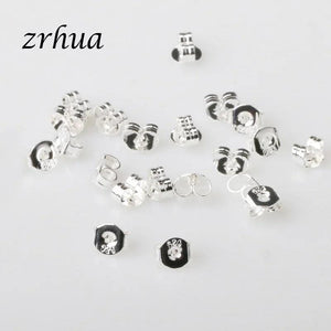 100PCS Silver Butterfly BACK STOPPERS Findings Stud Earrings