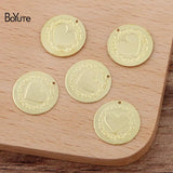 BoYuTe 15MM Metal Brass Round Pendant Charms Lot DIY Jewelry Accessories