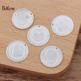 BoYuTe 15MM Metal Brass Round Pendant Charms Lot DIY Jewelry Accessories