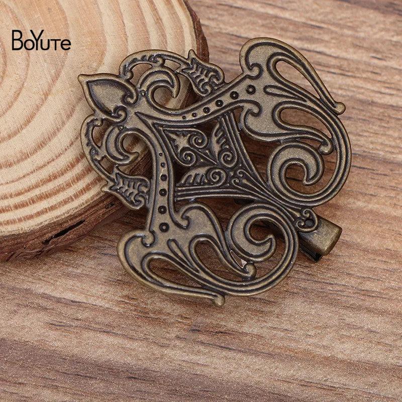 BoYuTe 45x50MM Filigree Flower Hair Clips - 20 Pieces/Lot
