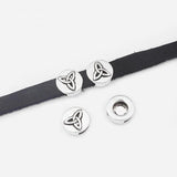 20pcs Silver Spacer Beads for 10*2mm Leather Cord Bracelets