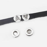 20pcs Silver Spacer Beads for 10*2mm Leather Cord Bracelets