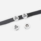 20pcs Silver Spacer Beads for 10*2mm Leather Cord Bracelets