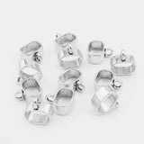 20Pcs Tibetan Silver Loop Bails Spacer Beads 10*6mm for Leather Cord Bracelets