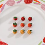 Persimmon Double Alloy Fruit Pendant DIY Accessories