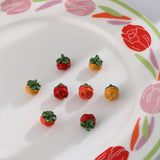 Persimmon Double Alloy Fruit Pendant DIY Accessories