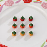 Persimmon Double Alloy Fruit Pendant DIY Accessories