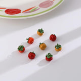 Persimmon Double Alloy Fruit Pendant DIY Accessories
