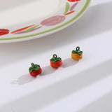 Persimmon Double Alloy Fruit Pendant DIY Accessories