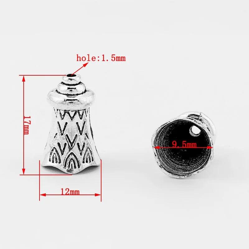 20Pcs Flower Tassel End Caps Findings DIY Spacer Bead Necklace Bracelet