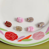 4pcs Czech Glass Vintage Tulip Flower Beads DIY Earrings Hairpin Accessory