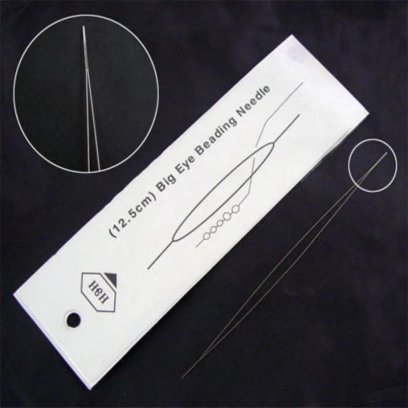 10pcs Big Eye Pins Curved Beading Needles Easy Jewelry Making Tools