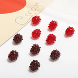 Raspberry Glazed Glass Bead DIY Jewelry Earring Accessories