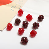 Raspberry Glazed Glass Bead DIY Jewelry Earring Accessories