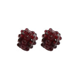 Raspberry Glazed Glass Bead DIY Jewelry Earring Accessories