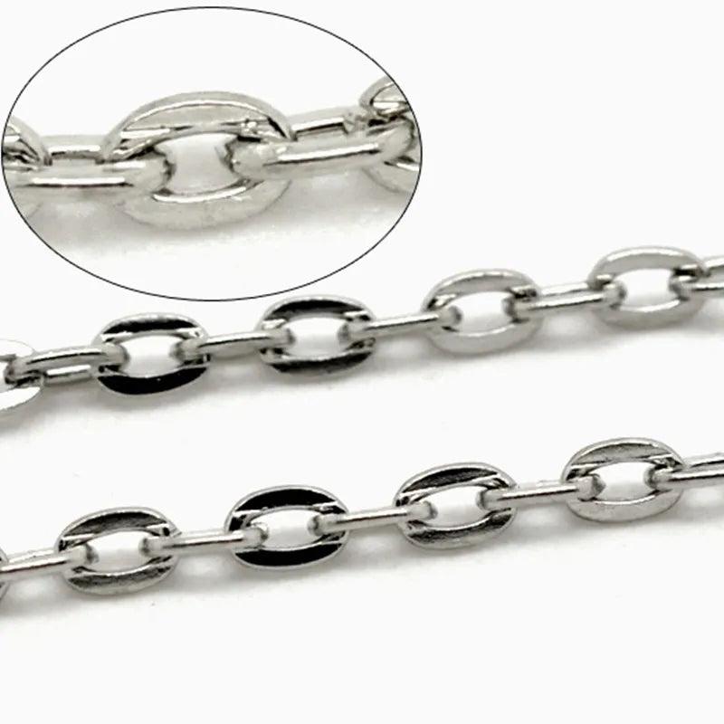 Iron Alloy Chain Extension Silver DIY Making Necklace Jewelry 10 M