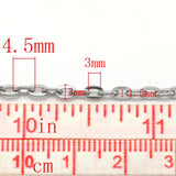 Iron Alloy Chain Extension Silver DIY Making Necklace Jewelry 10 M