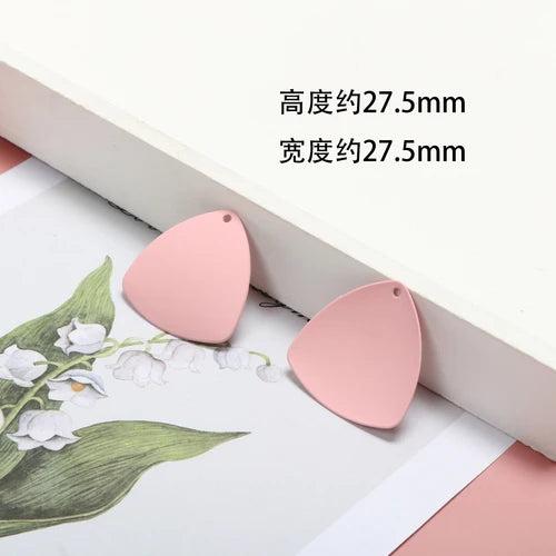 Irregular Triangle Flower Alloy Pendant for DIY Earrings