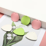 Irregular Triangle Flower Alloy Pendant for DIY Earrings