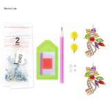 DIY Diamond Art Painting Earrings Kit with Tool