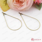 Antique Bronze/Silver Drop Brass Hoop Earrings 20pcs