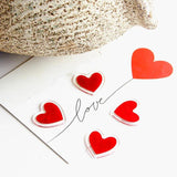 Transparent Acrylic Peach Heart Patch DIY Jewelry Earrings Material