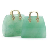 Handbag Shape Stone Ornament Charms Amethysts Rose Quartzs Bead
