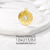 Brass Round Charms Pendants for Jewelry Making