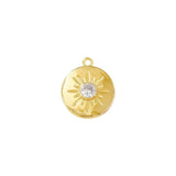 Brass Round Charms Pendants for Jewelry Making