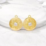 Brass Round Charms Pendants for Jewelry Making