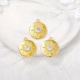 Brass Round Charms Pendants for Jewelry Making