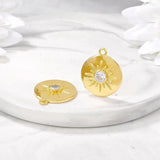 Brass Round Charms Pendants for Jewelry Making
